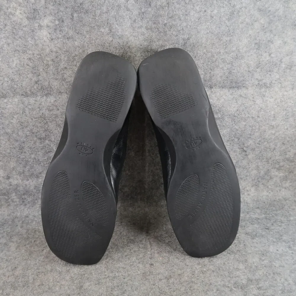 Naturalizer Shoes Womens 10 Slip On Loafer Flats Leather Classic Black Comfort